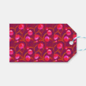 Holly en Kerstmis ornamenten | roze Cadeaulabel (Voorkant (Horizontaal))