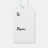 Holly en Kerstmis ornamenten | roze Cadeaulabel (Achterkant)