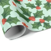 Holly- en Mint Wrapping Paper Cadeaupapier (Rol Hoek)