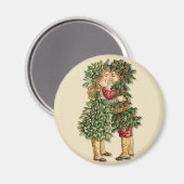 Holly en Mistletoe Kinderen Magneet (Voorkant / Achterkant)