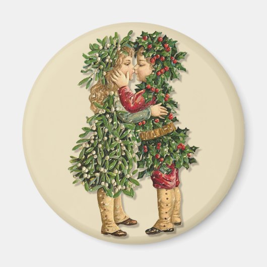 Holly en Mistletoe Kinderen Magneet (Voorkant)