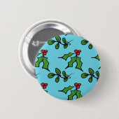 Holly en Mistletoe Ronde Button 5,7 Cm (Voorkant /achterkant)