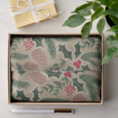 Holly en Pine Cone Evergreen kerstontkoppeling Tissuepapier (Geschenk)