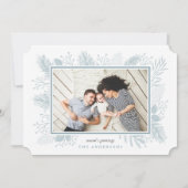 Holly en Pine | Horizontale vakantiefoto Feestdagenkaart (Voorkant)