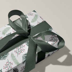 Holly en Pine   Kerstfeestdagen Cadeaupapier