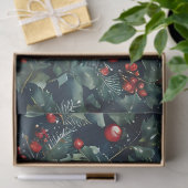 Holly en Pine Kerstmis Decoupage Craft Paper Tissuepapier (Geschenk)