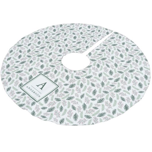 Holly en Pine | Monogrammen Kerstboom Rok (Gekanteld)