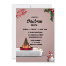 Holly en Pine op Beige Kerstfeest