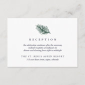 Holly en Pine Trouwreceptie Informatiekaartje (Voorkant)