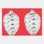 Holly en Pinecones rood inpakpapier (Voorkant 2)