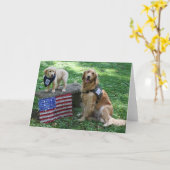 Holly en puppykaart kaart (Gele Bloem)