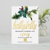 Holly en Red Berry Promotionele Sjabloon (Staand Voorkant)