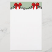 Holly en Red Bow Kerstmis Briefpapier (Voorkant)