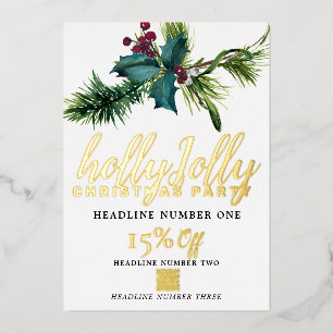 Holly en rode bes promotionele sjabloon