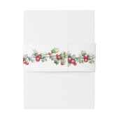 Holly en rode bessen bruiloft uitnodigingen wikkel (Achterkant Voorbeeld)