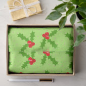 Holly en stippen_groen tissuepapier (Geschenk)