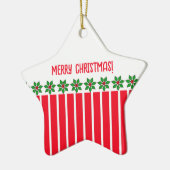Holly en Stripes Keramisch Ornament (Links)