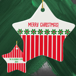 Holly en Stripes Keramisch Ornament