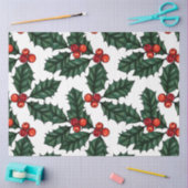 Holly en Winter bessen groen Kerstmis Tissuepapier (Craft)