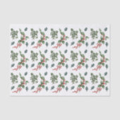 Holly Evergreen kerstvakantie  groen Tissuepapier (Voorkant)