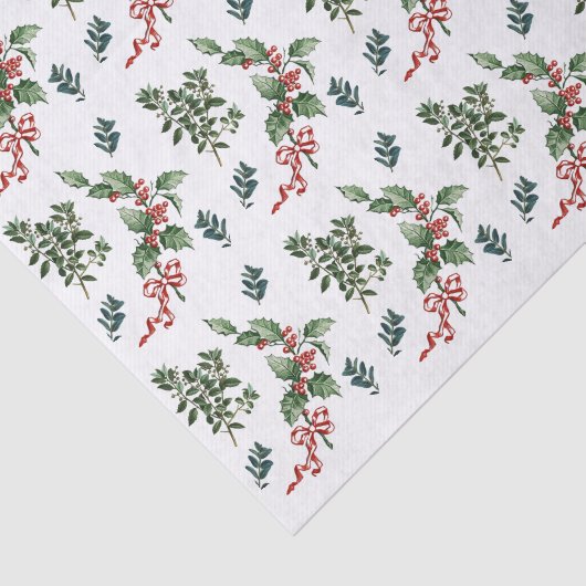 Holly Evergreen kerstvakantie  groen Tissuepapier (Detail)