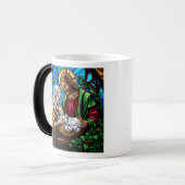 Holly familie kristal glas-in-lood afbeelding magische mok (Voorkant links)