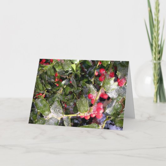 Holly Feestdagen Kaart (Voorkant)