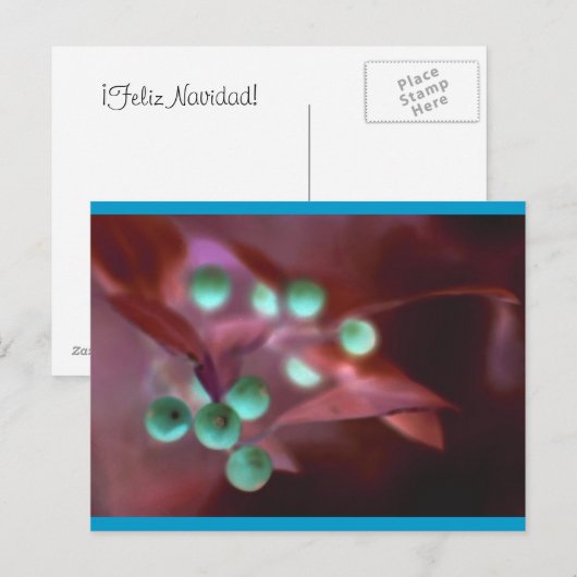 Holly Feestdagenkaart (Voorkant / Achterkant)