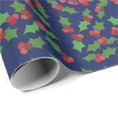 Holly Feestelijke Kerst Cadeaupapier (Rol Hoek)