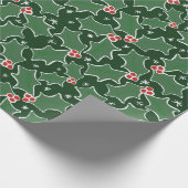 Holly Festive kerstinpakpapier Cadeaupapier (Hoek)