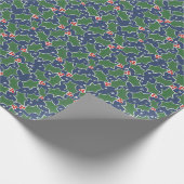 Holly Festive kerstinpakpapier Cadeaupapier (Hoek)