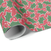 Holly Festive kerstinpakpapier Cadeaupapier (Rol Hoek)