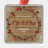 Holly First Kerstmis als Mr & Mrs Ornament (Voorkant)