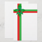 Holly Fleur de lis Briefpapier (Voorkant / Achterkant)