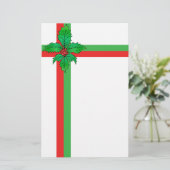 Holly Fleur de lis Briefpapier (Staand voorkant)