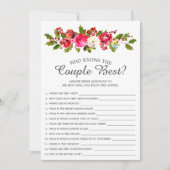 Holly Floral die het beste bruidsspel van het paar Kaart (Voorkant)