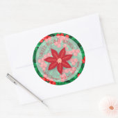 Holly Floral kersthomemade Holiday Baking Ronde Sticker (Envelop)