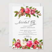 Holly Floral Vrijgezellenfeest bruidsthee Kaart (Voorkant)