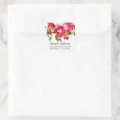 Holly Floral Vrijgezellenfeest retouradres Vierkante Sticker (Tas)