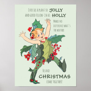 Holly Flower kinderen Elizabeth Gordon CC0526 Poster