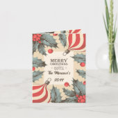  Holly Folded Feestdagen Kaart (Voorkant)