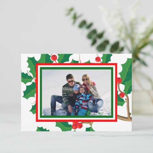 Holly Foto - 3x5 Kerst Kaart (Staand voorkant)