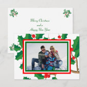 Holly Foto - 3x5 Kerst Kaart (Voorkant / Achterkant)