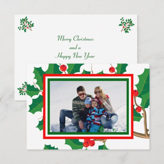 Holly Foto - 3x5 Kerst Kaart (Voorkant / Achterkant)