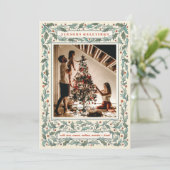  Holly Foto Feestdagenkaart (Staand voorkant)