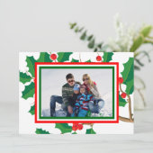 Holly Foto - Kerstkaart (Staand voorkant)