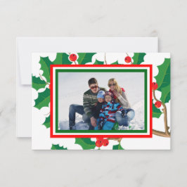 Holly-foto - kerstkaart van 3x5 kaart