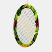 Holly Foto Lijst gepersonaliseerd ovaal ornament (Rechts)