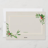 Holly Frame Foto Kerstkaart (Achterkant)