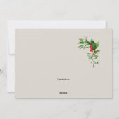 Holly Frame Foto Kerstkaart (Achterkant)